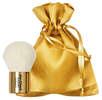 Da Vinci Kabuki Puderpinsel mit Satinsäckchen und weiße Kunstfasern