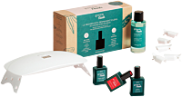 Manucurist Green Flash Poppy Red 24W Kit = Base Coat 15 ml + Green Flash Nagellack 15 ml + Top Coat 15 ml + Nagellackentferner 100ml + 24W Lampe 1 Stück+1 Artik.