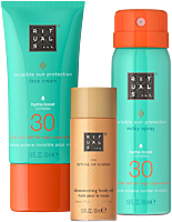 Rituals The Ritual of Karma Sun Trial Set = Shimmering Body Oil 30 ml + Sun Protection Face Cream SPF 30 50 ml + Sun Protection Milky Spray 30 50 ml