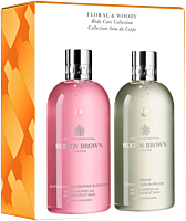 Molton Brown Floral & Woody Body Care Collection = Intoxicating Davana Blossom Bath & Shower Gel 300 ml + Serene Coco & Sandalwood Bath & Shower Gel 300 ml