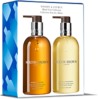 Molton Brown Woody & Citrus Hand Care Collection = Amber Cocoon Hand Wash 300 ml + Lemon & Mandarin Hand Wash 300 ml