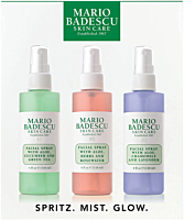 Mario Badescu Spritz Mist Glow Set = Facial Spr. w. Aloe, Cucumber  Green Tea + Facial Spr. w. Aloe, Herbs  Rosewater + Facial Spr. w.  Aloe, Chamomile  Laven.