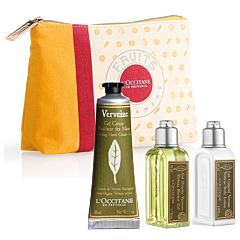 L'Occitane Verbene 2021 = Handcreme 30 ml + Duschgel 50 ml + Körpermilch 30 ml + Tasche
