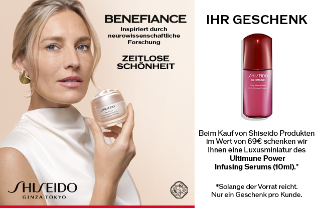 Jetzt entdecken - SHISEIDO Benefiance bei Parfümerie Wiedemann