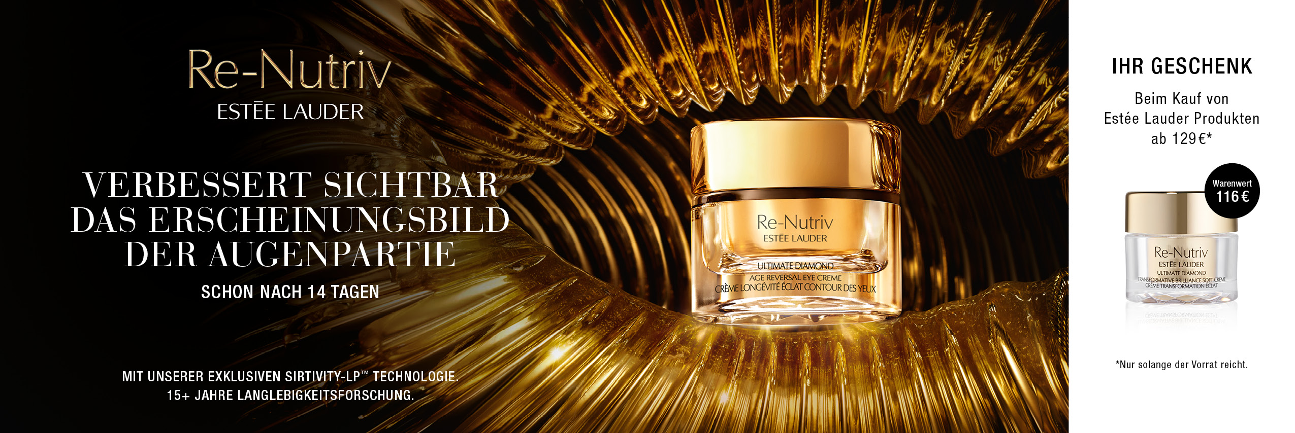 Jetzt entdecken - Re-Nutriv Ultimate Diamond Age Reversal Eye Cream von ESTÉE LAUDER