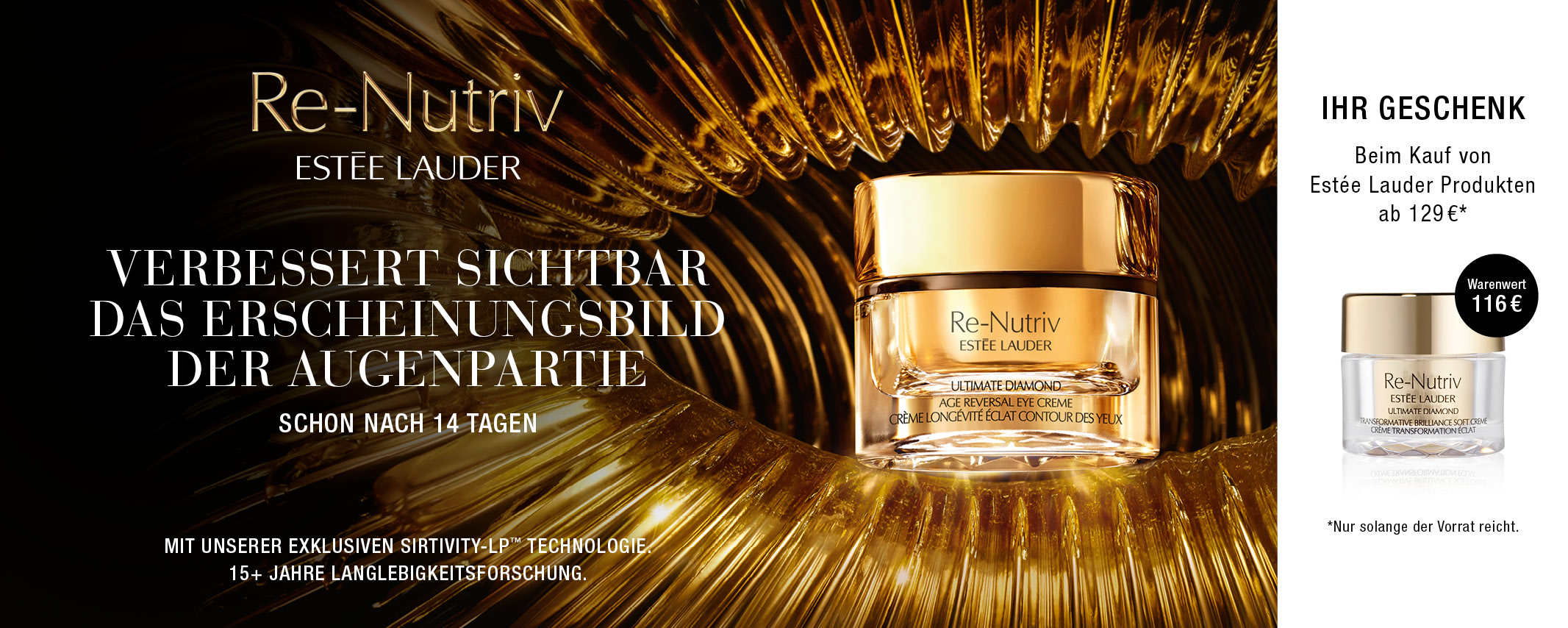 Jetzt entdecken - Re-Nutriv Ultimate Diamond Age Reversal Eye Cream von ESTÉE LAUDER