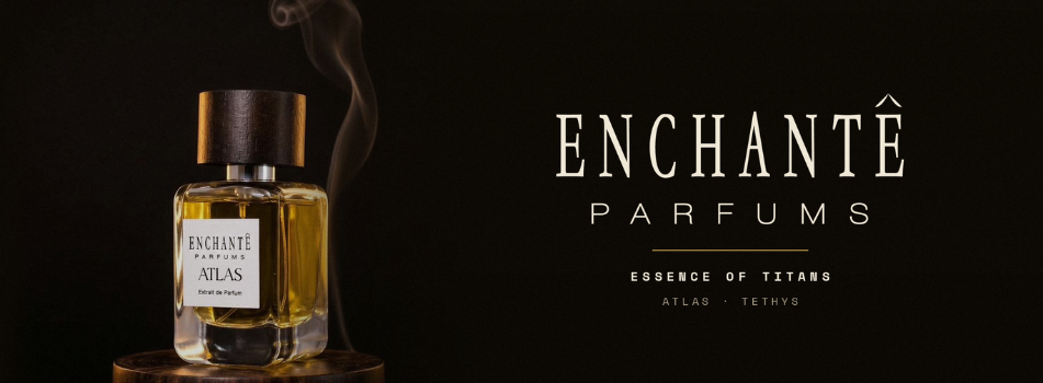 Enchanté Parfums Markenbanner – Extrait de Parfum Flakon „Atlas
